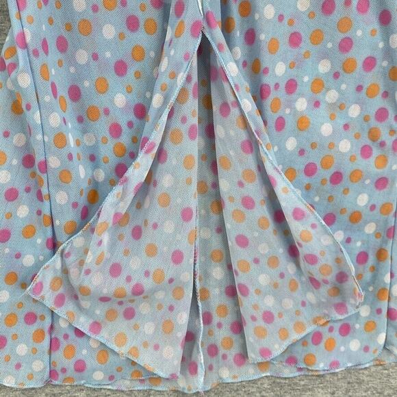 Fabiana by Shamah Lingerie Set Womens Medium White Lace Blue Polka Dots NEW - Picture 6 of 10